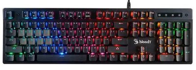 Gaming Keyboard Bloody B500N, Mecha-Like, Neon Glare, Game Mode, Water-Resistant, Black, USB 112646 фото