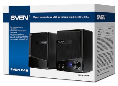 Speakers SVEN "248" Black, 6w, USB power 87629 фото