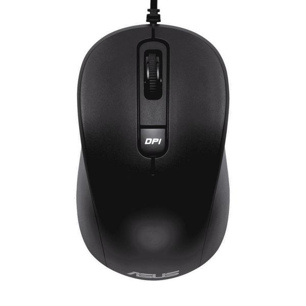 Mouse Asus MU101C Silent, Optical, 1000-3200 dpi, 4 buttons, Ambidextrous, Black 108907 фото