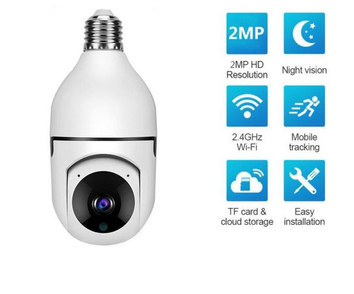 Камера-лампа 3 МП 220В 360° Аудио+микрофон SD-карта WIFI E27PTZ3 E27PTZ3 фото
