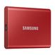 1.0TB (USB3.2/Type-C) Samsung Portable SSD T7 , Red (85x57x8mm, 58g, R/W:1050/1000MB/s) 117406 фото 2