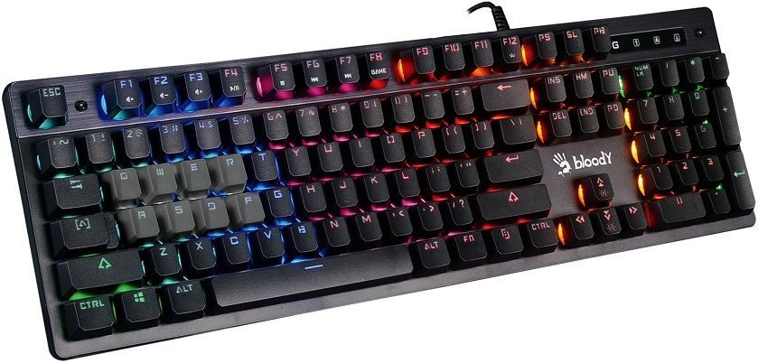 Gaming Keyboard Bloody B500N, Mecha-Like, Neon Glare, Game Mode, Water-Resistant, Black, USB 112646 фото