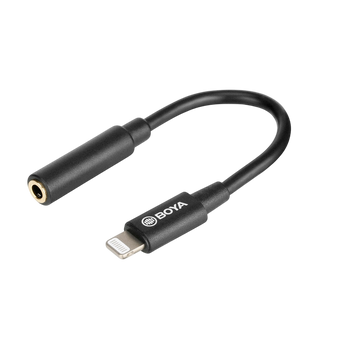 Adapter&nbsp;Audio&nbsp;Boya&nbsp;BY-K3&nbsp;(&nbsp;3.5mm&nbsp;to&nbsp;Lightning&nbsp;), Black 235222 Imagini