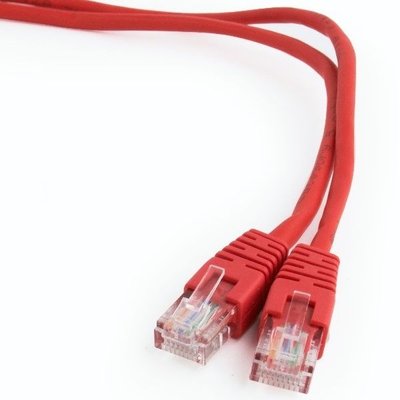 2m, FTP Patch Cord Red, PP22-2M/R, Cat.5E, Cablexpert, molded strain relief 50u" plugs 48034 фото