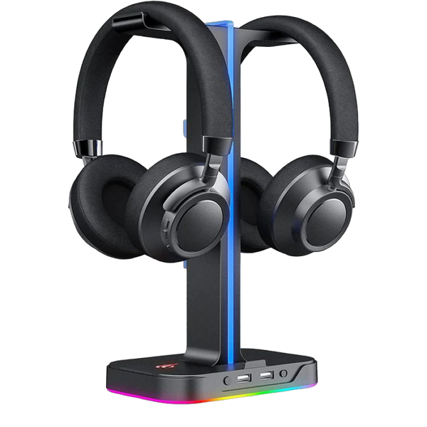 Gaming Headset Stand Havit TH650, 270x150x100mm, 2xUSB 2.0, RGB, Cable organizer 202817 фото