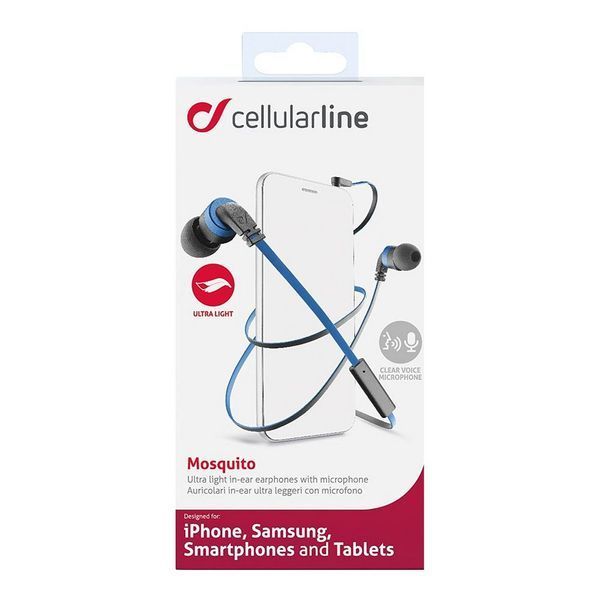 Cellular Audiopro Mosquito Stereo Earph.Mic, Blue 126935 Imagini