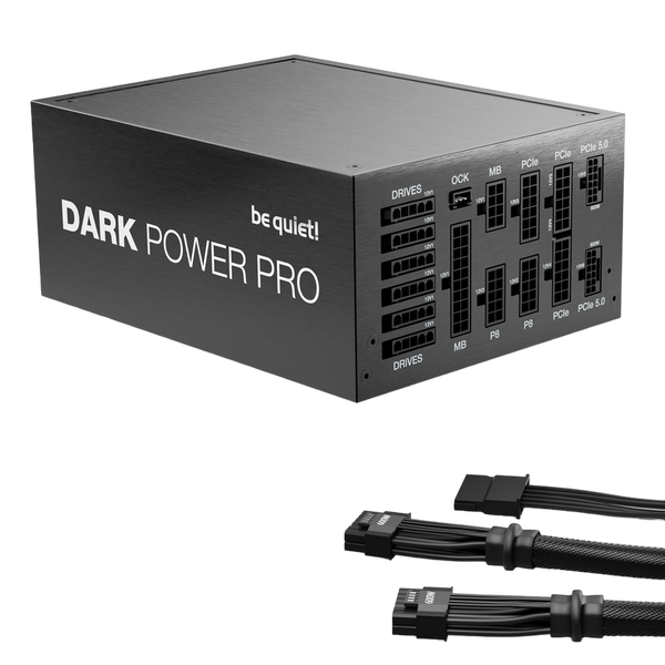 Power Supply ATX 1300W be quiet! DARK POWER PRO 13, 80+ Titanium, ATX 3.0, LLC+SR+DC/DC Full Modular 205392 фото