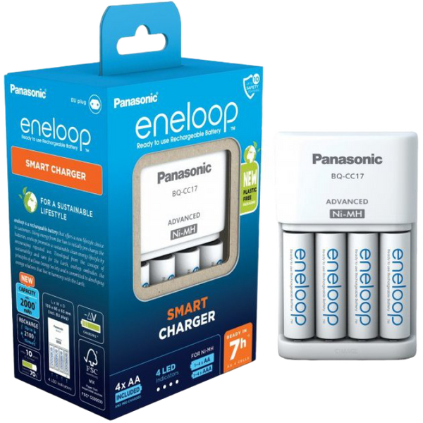 Panasonic "Advanced" Charger 4-pos AA/AAA + 4 AA 2000mAh, K-KJ17MCD40E 202439 фото
