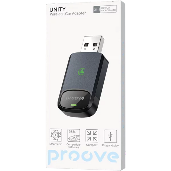 Wireless Car Adapter Proove Unity, Gray 249222 фото