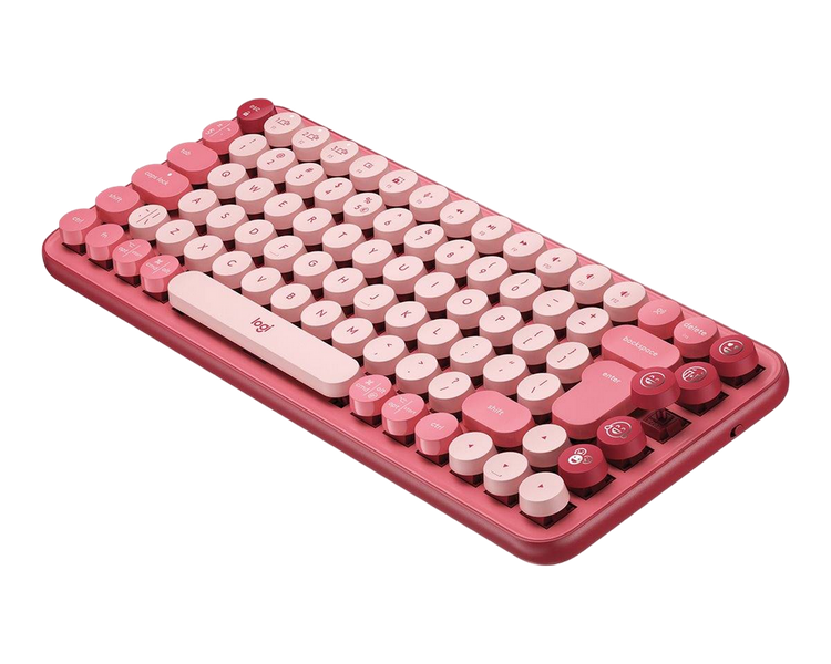Wireless Keyboard Logitech POP Keys, Mechanical, Compact design, 2xAAA, BT/2.4, EN, Heartbreaker 209793 фото