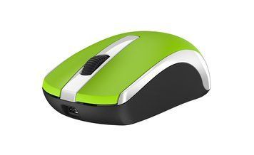 Wireless Mouse Genius ECO-8100, Optical, 800-1600 dpi, 3 buttons, Ambidextrous, Rechar., Green 89357 Imagini