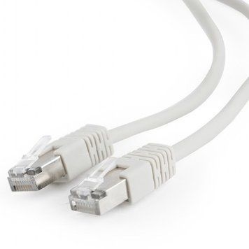 15m, FTP Patch Cord Gray, PP22-15M, Cat.5E, Cablexpert, molded strain relief 50u" plugs 56782 фото