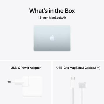 NB Apple MacBook Air 13.6" Z1L9000BT Sky Blue (M5 16Gb 512Gb) 70W charger 272673 Imagini
