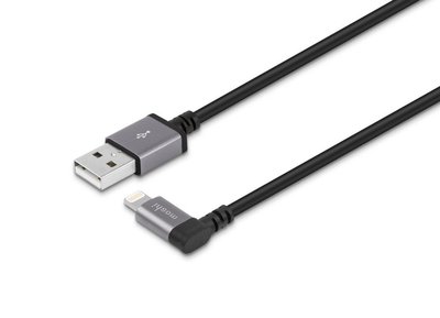 Lightning Cable Moshi, with conector 90 degrees, Black 127100 фото