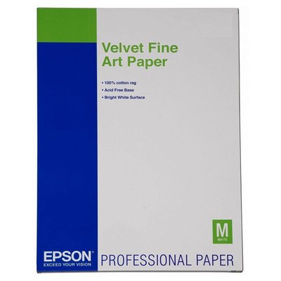 Photo Paper A3+ 260gr 20 sheets Epson Velvet Fine Art 106387 фото