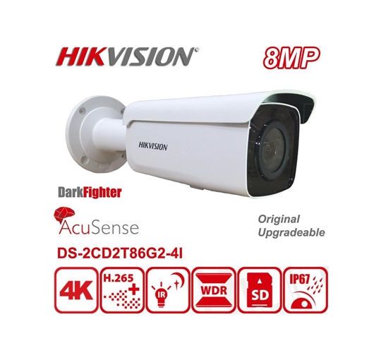 HIKVISION 8 Mpx AcuSense, Micro SD 256GB POE, DS-2CD2T86G2-4I 4mm ID999MARKET_6610234 фото