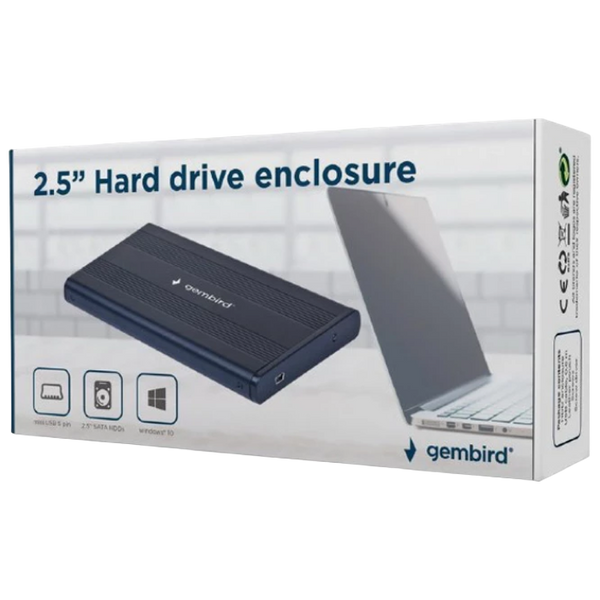 2.5" SATA HDD External Case (USB 2.0), Black, Gembird "EE2-U2S-5" 88013 фото