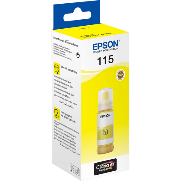 Ink Epson C13T07D44A, 115 EcoTank Ink Bottle, Yellow 132518 фото