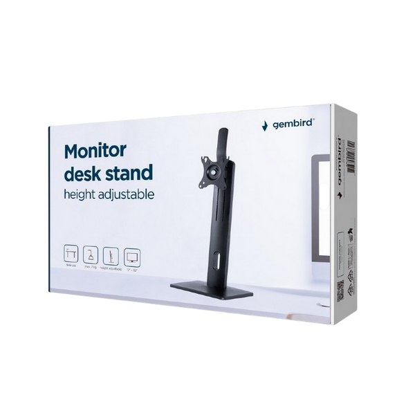 Table/desk stand for 1-monitor Gembird MS-D1-01, 17"-32", max.7kg, VESA: 75x75, 100x100 228981 Imagini