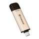 512GB USB3.1/Type-C Flash Drive Transcend "JetFlash 930C", Gold, Classic Cap, OTG (R/W:420/400MB/s) 138836 фото 3