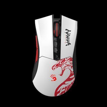 Gaming Wireless Mouse Bloody R90 Plus, 100-5000dpi, 8 buttons, 150IPS, 25G, 115g, 60h, Ergonomic, Pr 213570 фото