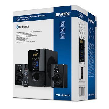 Speakers SVEN "MS-2050" SD-card, USB, FM, remote control, Bluetooth, Black, 55w/30w + 2x12.5w/2.1 78447 Imagini