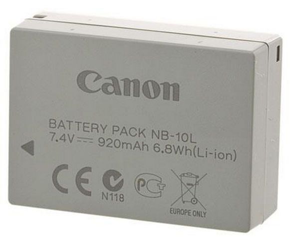 Battery pack Canon NB-10L, for SX40,50 & G15, G16, G3X 79006 фото