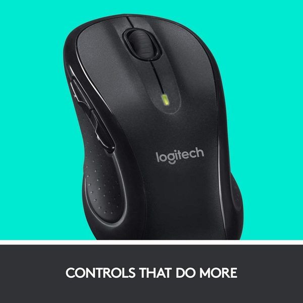 Wireless Mouse Logitech M510, Optical, 1000 dpi, 7 buttons, Ambidextrous, Tilt scroll, 2xAA, Black 112517 фото