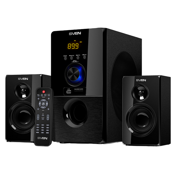Speakers SVEN "MS-2050" SD-card, USB, FM, remote control, Bluetooth, Black, 55w/30w + 2x12.5w/2.1 78447 фото