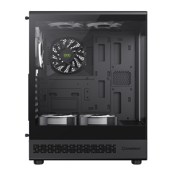 Case ATX GAMEMAX Vista COC AB, w/o PSU, 0.6mm, 5x120mm ARGB, ARGB Strip, Front&Side TGl, 1xUSB-C, 1x 224520 Imagini