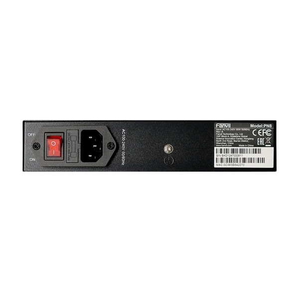 .8-port 10/100Mbps POE, Fanvil 2-wire Switch "PN8", with 8-Port RJ11 PoE, 1xRJ45, 80W Budget, up to 300m, Metal 247299 Imagini
