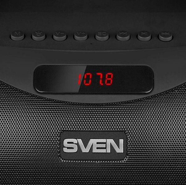 Speakers SVEN "PS-425" 12w, Black, Bluetooth, Karaoke, microSD, FM, AUX, USB, power:1500mA, DC5V 124752 фото