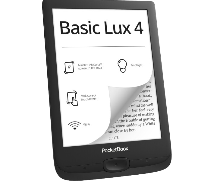 PocketBook Basic Lux 4, Ink Black, 6" E Ink Carta (758x1024) 208326 фото