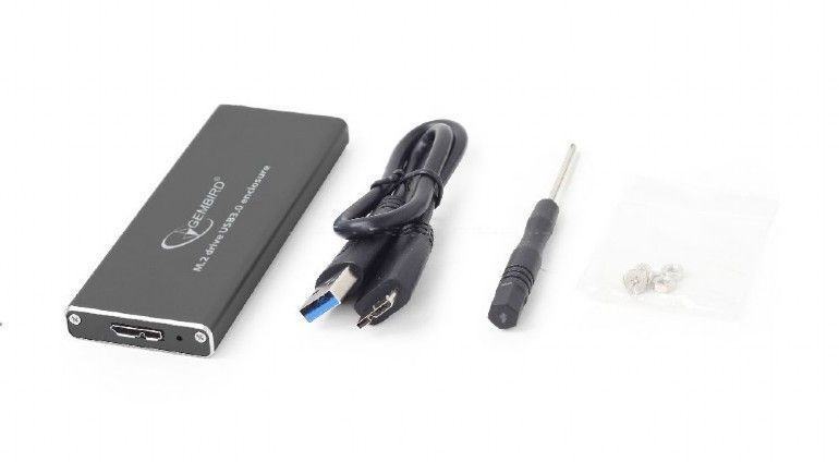 ..M.2 NVMe SSD Enclosure Cablexpert "EE2280-U3C-03" USB3.1 Type-C, Durable Aluminum 147339 фото