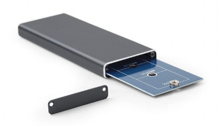 ..M.2 NVMe SSD Enclosure Cablexpert "EE2280-U3C-03" USB3.1 Type-C, Durable Aluminum 147339 фото