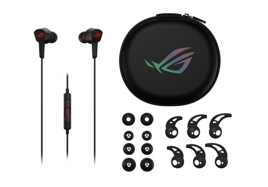 Gaming Earphones Asus ROG Cetra II Core, 9.4mm driver, 32 Ohm, 20-40kHz, 18g, Metal housing, In-line 137225 фото