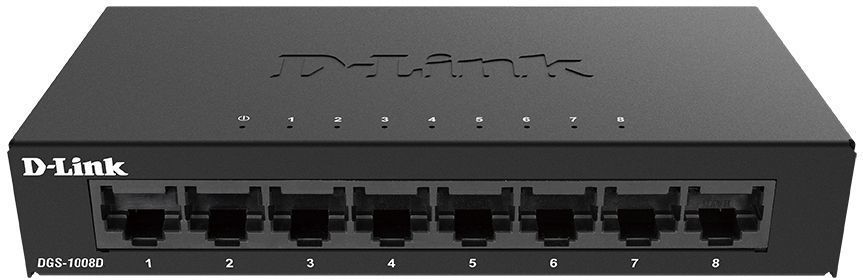 .8-port 10/100/1000Mbps Switch D-Link "DGS-1008D/K2A", Metal Case 133134 фото