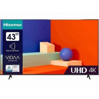 43" LED SMART TV Hisense 43A6K, Real 4K, 3840x2160, VIDAA OS, Black 207071 фото