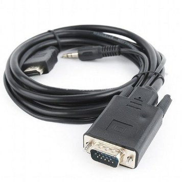 Cable HDMI to VGA+3.5mm jack 1.8m Cablexpert male-male, V1.4, Black, A-HDMI-VGA-03-6 84352 фото