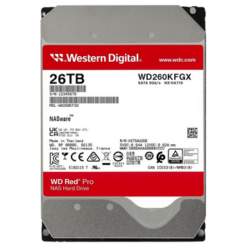 3.5" HDD 26.0TB-SATA-512MB Western Digital "Red Pro (WD260KFGX)", NAS, CMR, 7200rpm, 2.5M (MTBF) 249299 Imagini