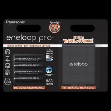 AAA Eneloop PRO 930mAh, Blister*4 with Batterybox, Panasonic, BK-4HCDEC4CP 211080 Imagini