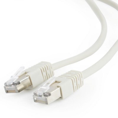 20m, FTP Patch Cord Gray, PP22-20M, Cat.5E, Cablexpert, molded strain relief 50u" plugs 48033 фото