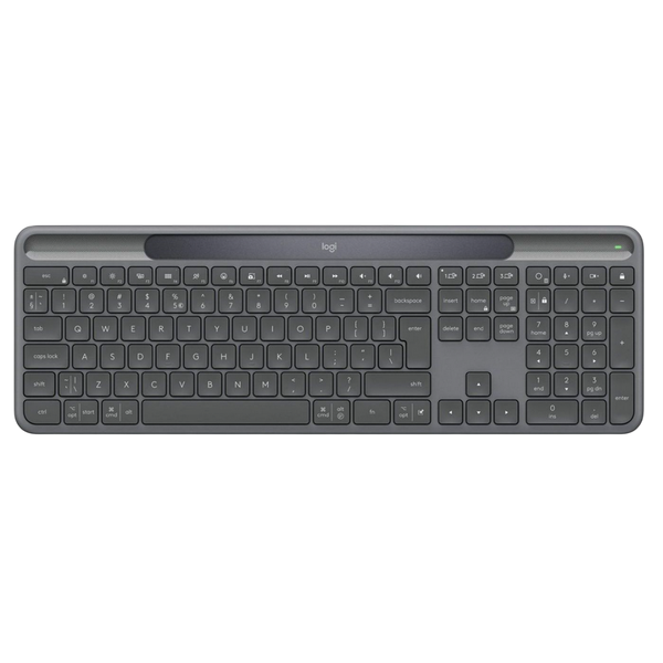 Wireless Keyboard Logitech K980 Signatur Slim (B2B), Ultra thin, Quiet Typing, F-keys, Smart Actions, Flow, Solar+, 2.4Ghz+BT, EN Graphite 250553 фото