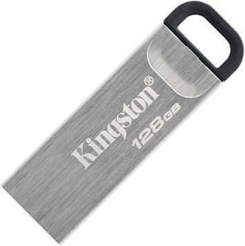 128GB USB3.2 Flash Drive Kingston DataTraveler Kyson, Silver, Metal Case, Key Ring (DTKN/128GB) 136258 Imagini