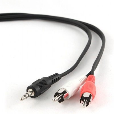 CCA-458-5M 3.5mm stereo plug to 2 phono plugs 5 meter cable, Cablexpert 44387 фото