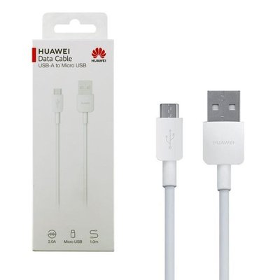 Micro Cable Huawei, CP70, 5V2A, 1m, White 138649 фото