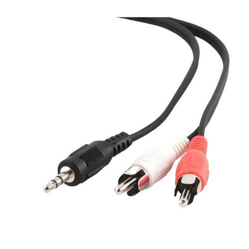 CCA-458-2.5M 3.5mm stereo plug to 2 phono plugs 2.5 meter cable, Cablexpert 44385 Imagini