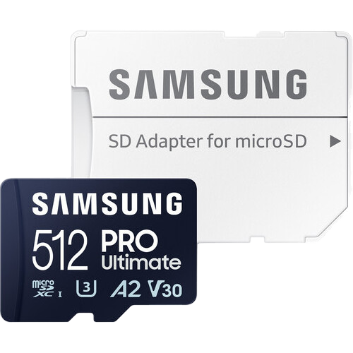 512GB MicroSD (Class 10) UHS-I (U3)+SD adapter, Samsung PRO Ultimate "MB-MY512SA" (R/W:200/130MB/s) 213347 фото