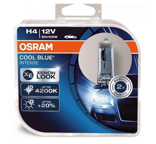H4 OSRAM COOL BLUE INTENSE 4200K 12V 60/55W P43T 64193CBI (2 Buc) ID999MARKET_6590731 фото