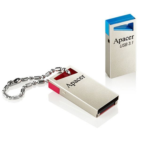 128GB USB3.1 Flash Drive Apacer "AH155", Silver, Super-Mini, Metal Case, Capless (AP128GAH155U-1) 122143 Imagini